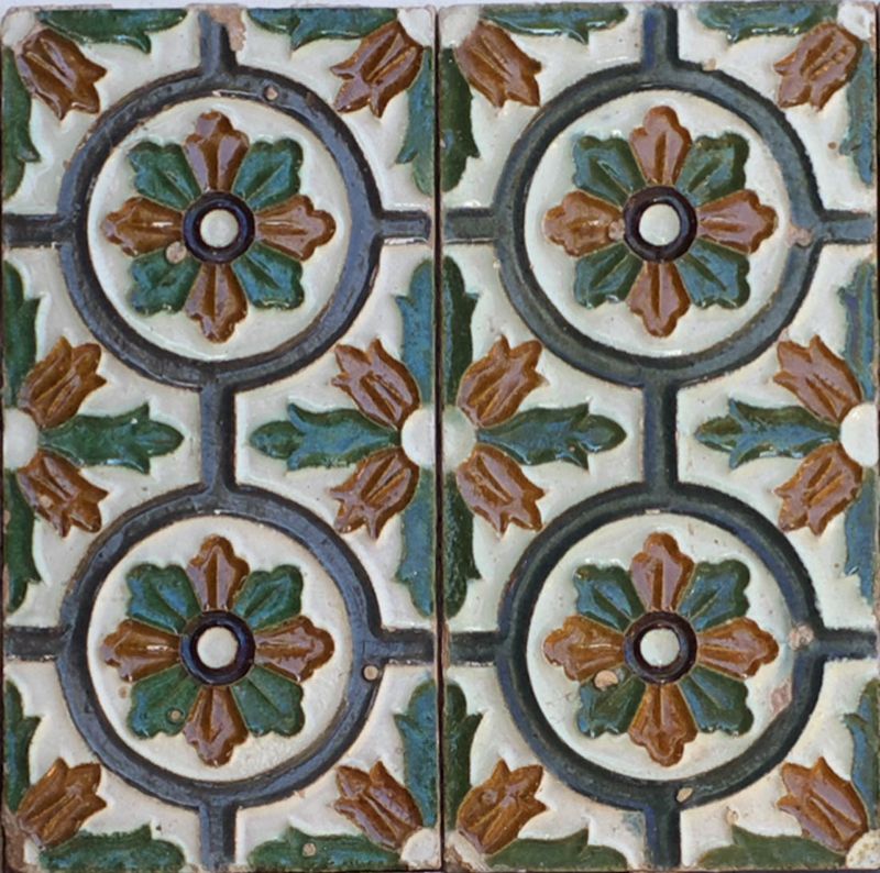 Azulejos técnica de “Arista” siglo XIX, Triana (Sevilla). - vista 2