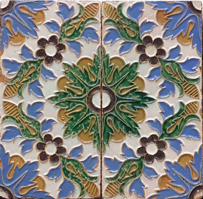 Azulejos técnica de “Arista” siglo XIX, Triana (Sevilla). - vista 2