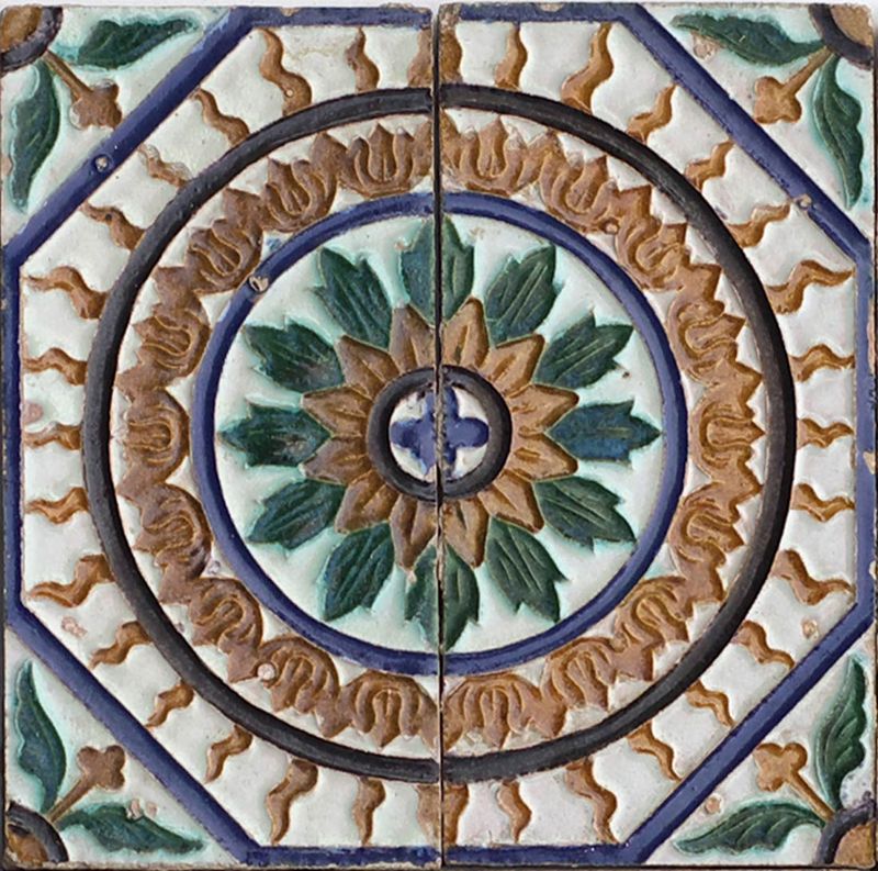Azulejos técnica de "Arista" siglo XIX, Triana (Sevilla). - vista 2
