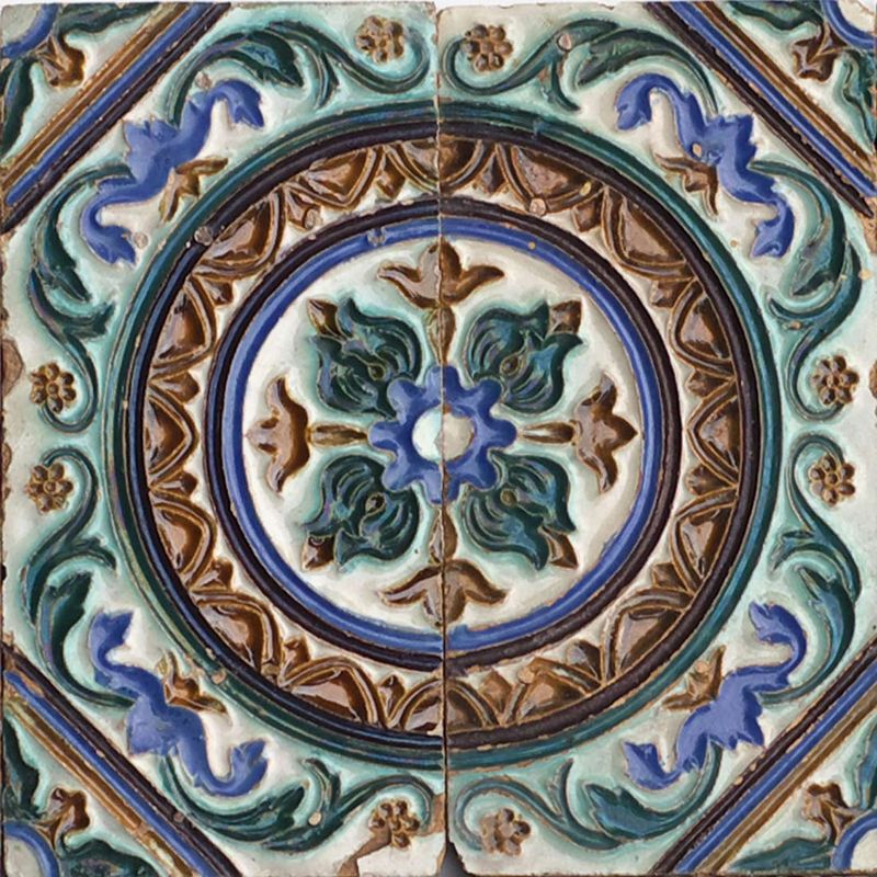 Azulejos técnica de "Arista" siglo XIX, Triana (Sevilla). - vista 2