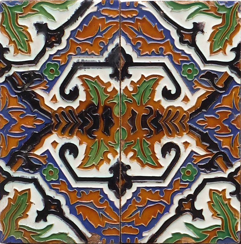 Azulejos de "Pickman", tecnica de "Arista", siglo XIX (Sevilla). - vista 2