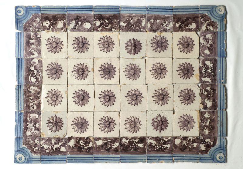 Panel de azulejos decorados a pincel del siglo XVIII, Portugal - vista 2