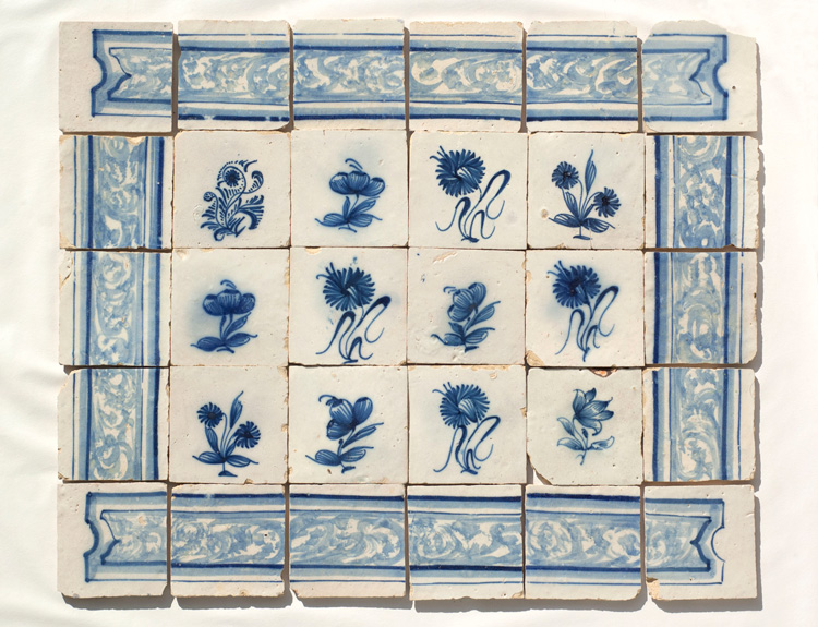 Panel de azulejos decorados a pincel del siglo XVIII, Portugal - vista 2