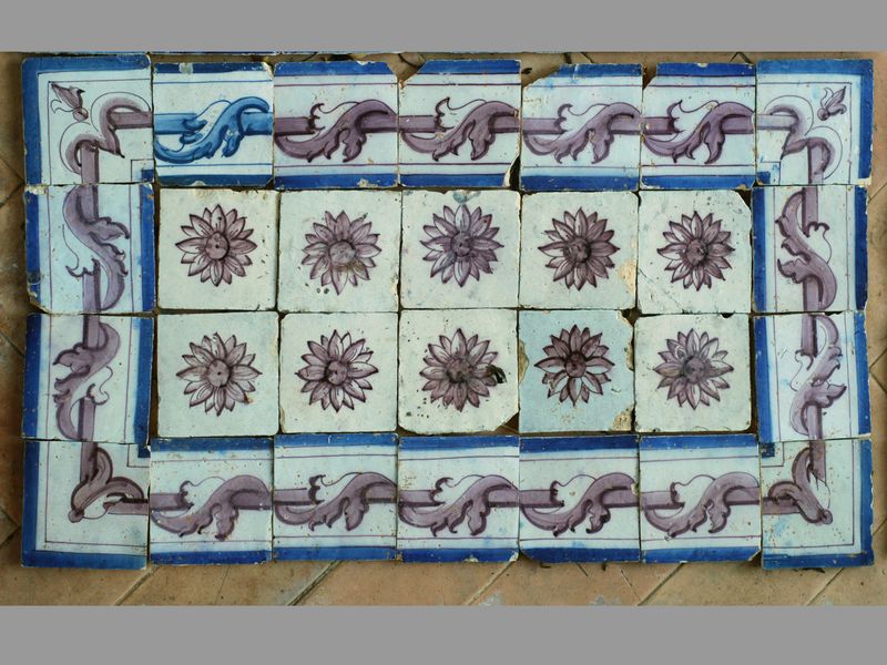 Azulejos decorados a pincel del siglo XVIII, Portugal - vista 8
