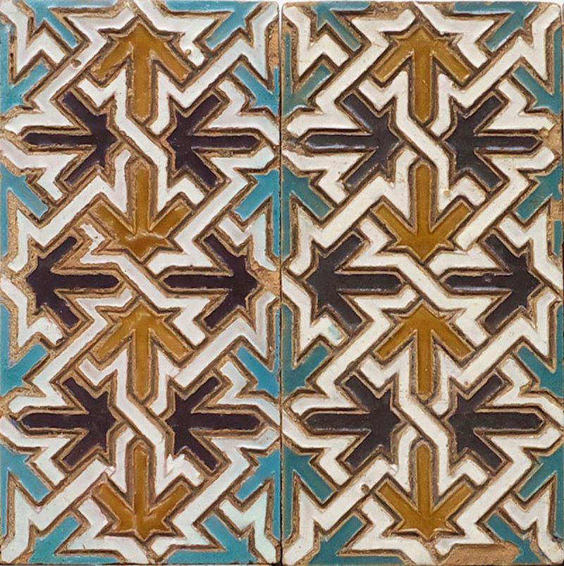 Azulejos técnica de “Cuerda seca” siglo XIX, Triana (Sevilla). - vista 2