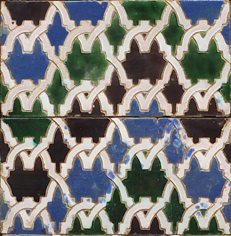 Azulejos técnica de “Cuerda seca”, siglo XIX, Triana (Sevilla). - vista 2