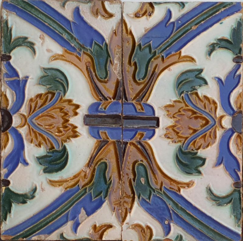 Azulejos tecnica de “Arista”, siglo XIX, Triana (Sevilla). - vista 3