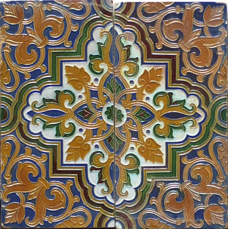 Azulejos tecnica de “Arista”, siglo XIX, Triana (Sevilla). - vista 2