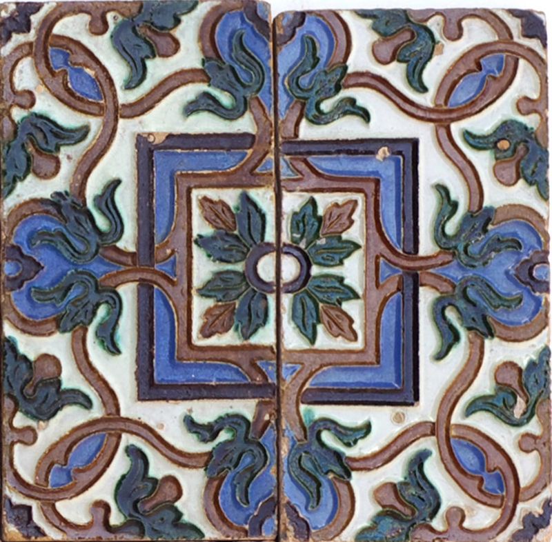 Azulejos técnica de "Arista", siglo XIX, Triana (Sevilla). - vista 2