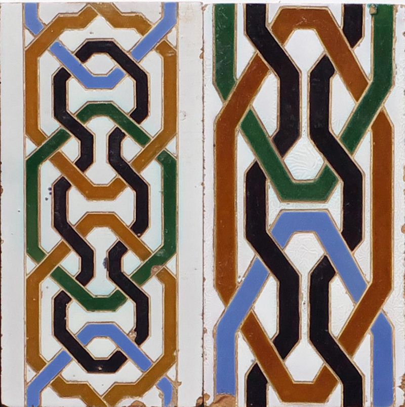 Azulejos técnica de “Cuerda seca”, siglo XIX, Triana (Sevilla). - vista 2