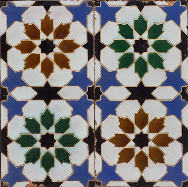 Azulejos técnica de “Cuerda seca” siglo XIX, Triana (Sevilla). - vista 2