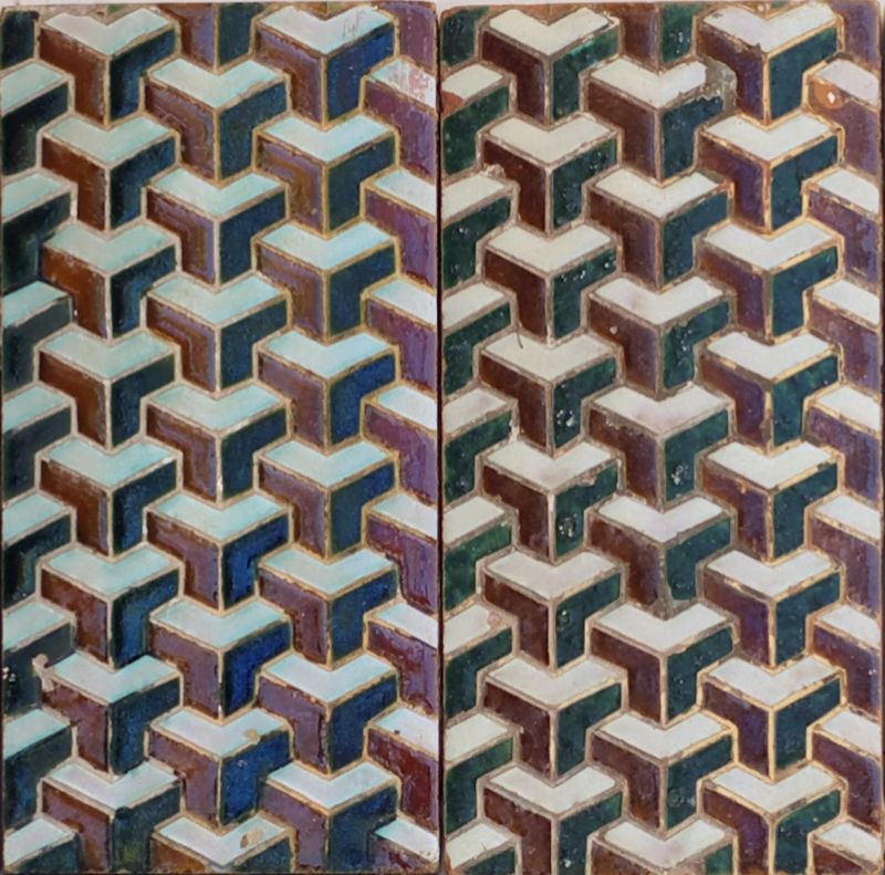 Azulejos técnica de “Cuerda seca”, siglo XIX, Triana (Sevilla). - vista 2