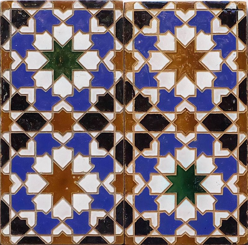 Azulejos técnica de "Cuerda seca" siglo XIX, Triana (Sevilla). - vista 2