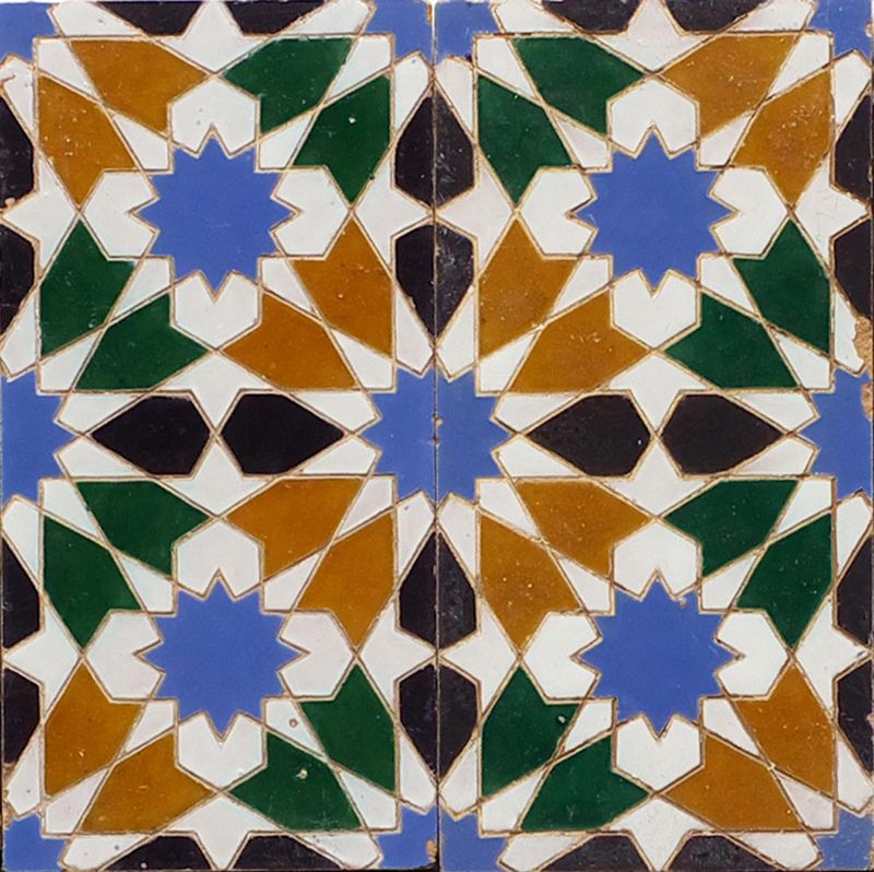 Azulejos técnica de "Cuerda seca" siglo XIX, Triana (Sevilla). - vista 3