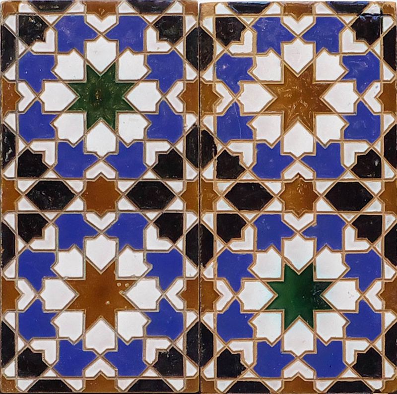 Azulejos técnica de “Cuerda seca”, siglo XIX, Triana (Sevilla). - vista 2
