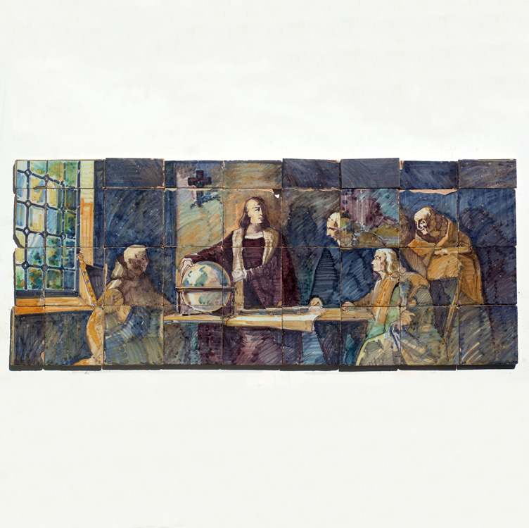 Mural de azulejos decorados a pincel, siglo XIX, Triana (Sevilla).