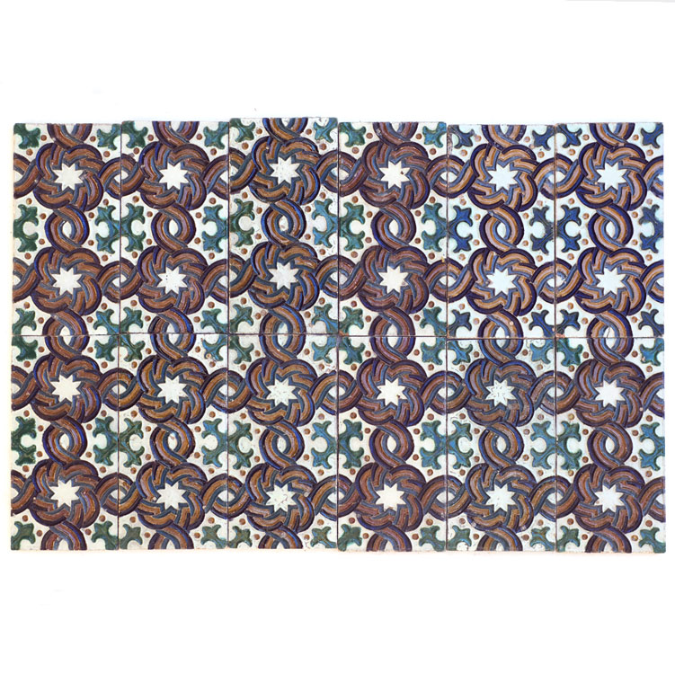 Azulejos técnica de "Arista" siglo XIX, Triana (Sevilla).