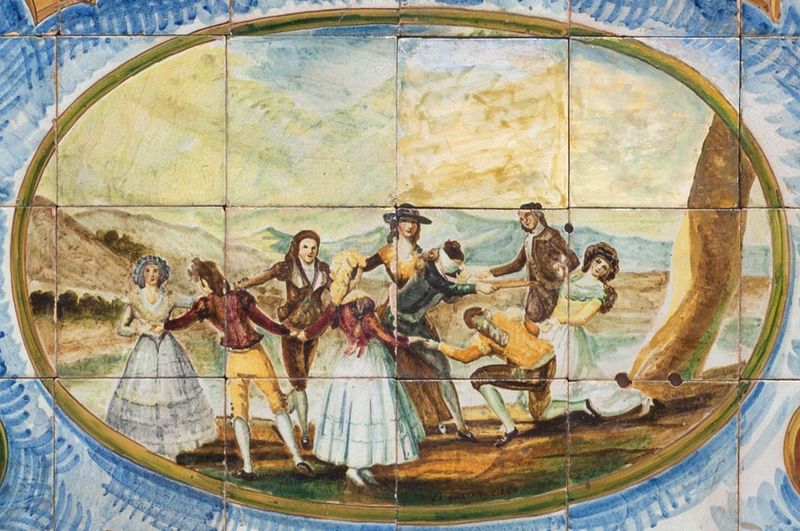 Mural de azulejos decorados a pincel, siglo XIX, Triana (Sevilla). - vista 2