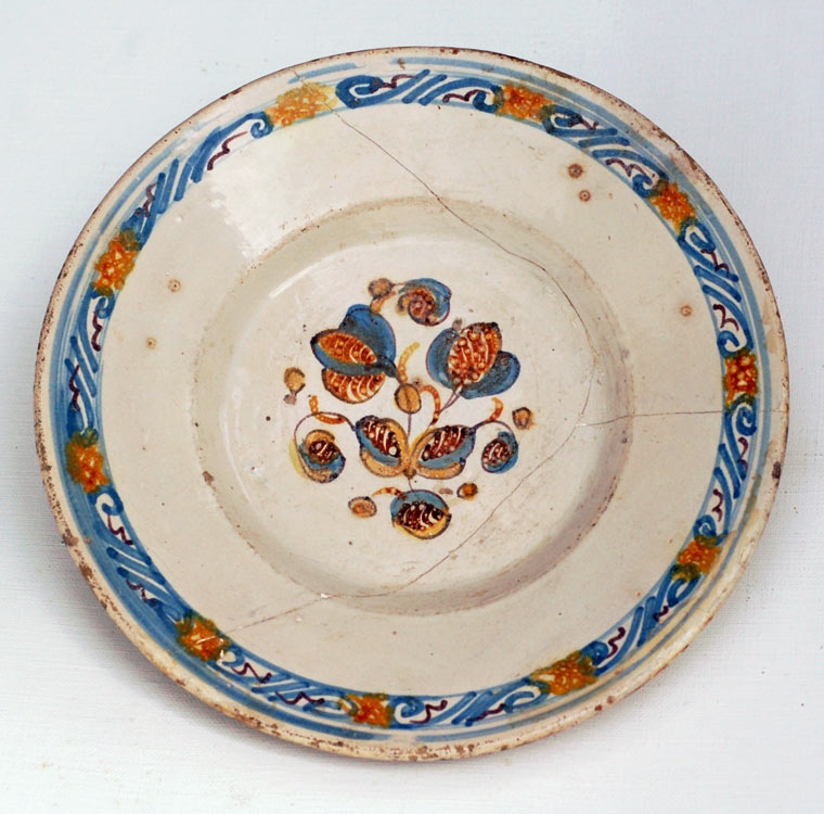 Plato del siglo XVI/XVII Talavera-Puente (Toledo)